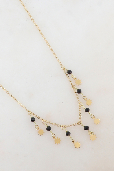 Wholesaler Ikita Paris - Star and natural stone necklace