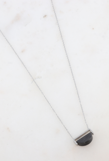 Wholesaler Ikita Paris - Necklace - geometric stone pendant