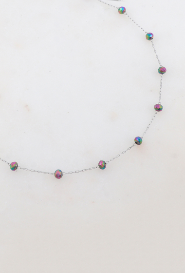 Großhändler Ikita Paris - Lange Halskette mit Glaspasteperlen