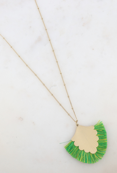 Wholesaler Ikita Paris - Long necklace - smooth pendant, pompom
