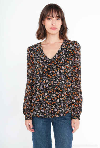 Wholesaler Ikoone&Bianka - Printed V-neck blouse