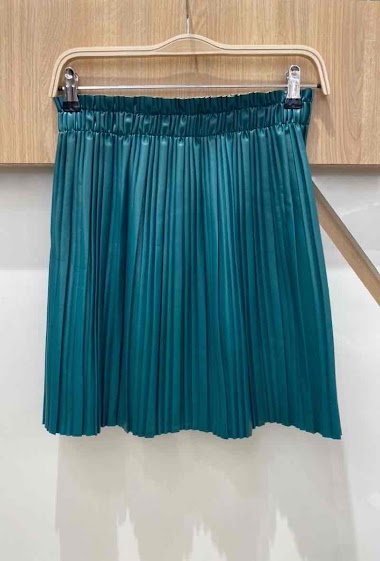 Wholesaler Ikoone&Bianka - Fake leather pleated skirt