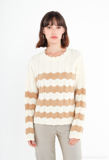 Wholesaler Ikoone&Bianka - Two-tone sweater
