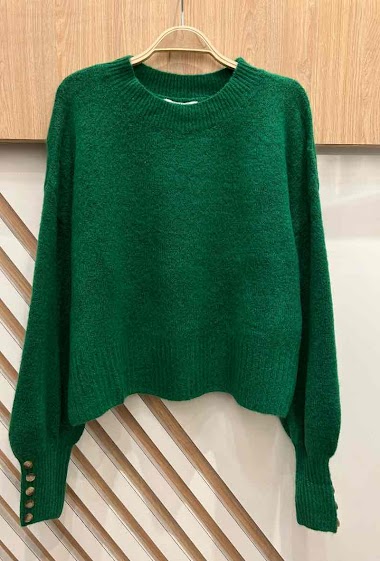 Großhändler Ikoone&Bianka - Pullover mit geknöpften Ärmeln
