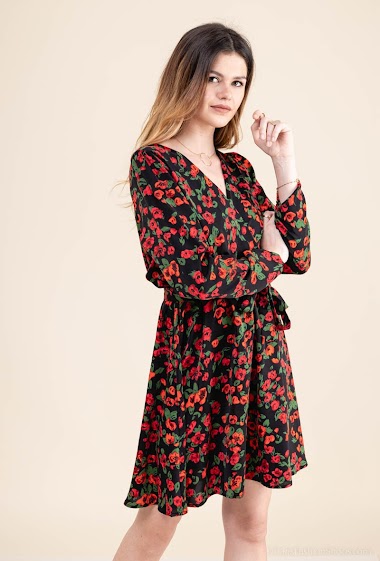 Wholesaler Ikoone&Bianka - Wrap printed dress