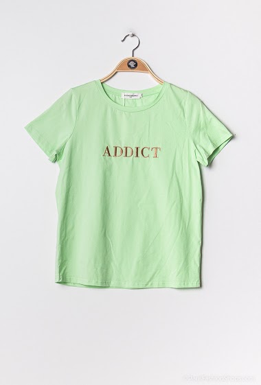 Wholesaler Ikoone&Bianka - T-shirt with embroidey addict