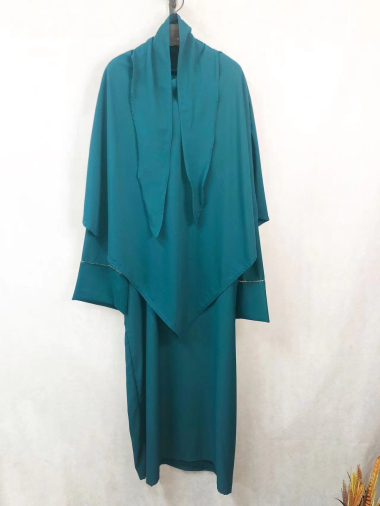 Wholesaler I'Mod - 2 piece abaya with medina silk khimar