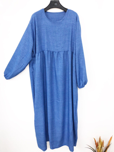 Wholesaler I'Mod - Wide heathered linen effect abaya