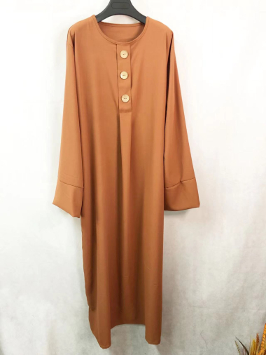 Wholesaler I'Mod - Long buttoned abaya in medina silk