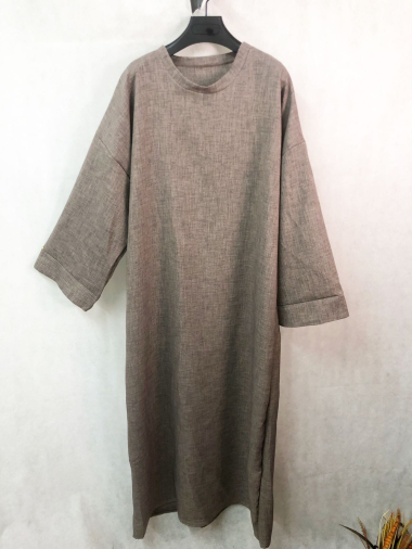 Wholesaler I'Mod - Abaya wide sleeves linen effect