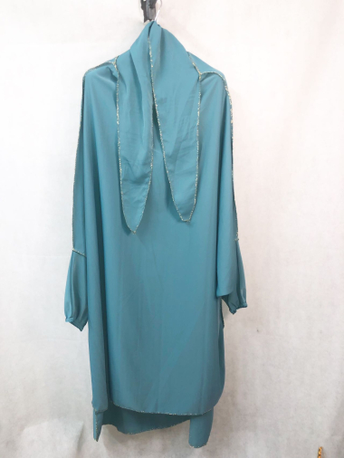 Wholesaler I'Mod - 2-piece jilbab d'orée set with medina silk skirt