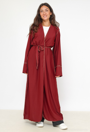 Großhändler I'Mod - Langer goldener Couture-Kimono aus Medina-Seide