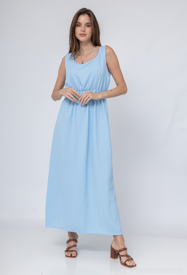 Wholesaler I'Mod - Long tank top dress in pleated voile fabric