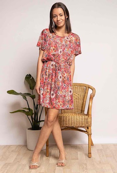 Wholesaler I'Mod - Printed tunic with lace
