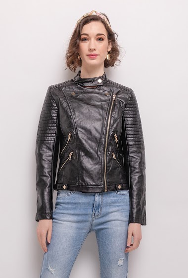 Wholesaler I'Mod - Fake leather biker jacket