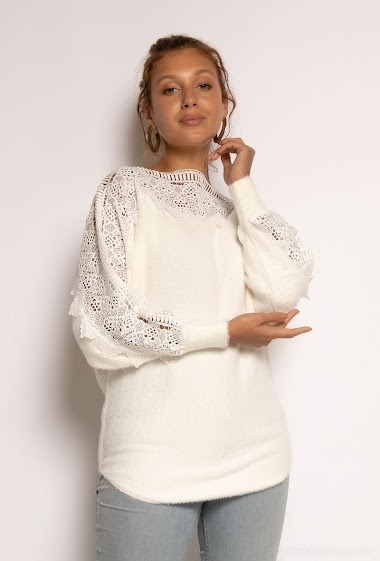 Großhändler LINTEX - PILOU SWEATER WITH LACE PATTERN