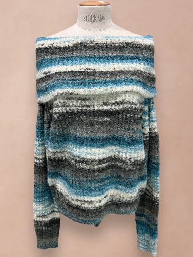 Wholesaler In April 1986 - Off-the-shoulder sweater