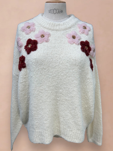 Wholesaler In April 1986 - Floral sweater