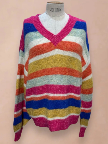 Großhändler In April 1986 - Mehrfarbiger Pullover