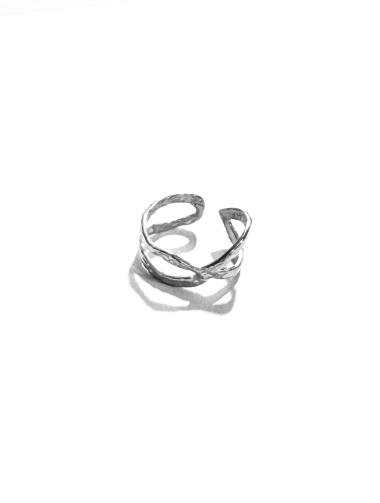 Wholesaler Les Précieuses - Azi hammered stainless steel ring
