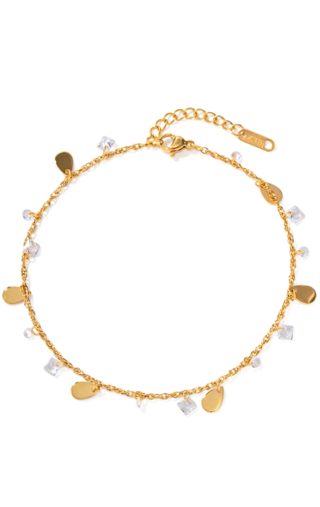 Wholesaler Les Précieuses - Cookie anklet gold stainless steel