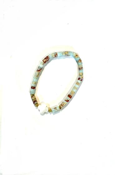 Grossiste Les Précieuses - Bracelet Geny trèfle   pierre naturelle