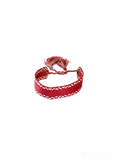 Grossiste Les Précieuses - Bracelet Lana carmin tissu