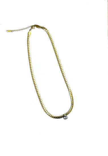 Großhändler Les Précieuses - Adil-Halskette aus goldenem Edelstahl