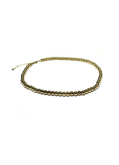 Großhändler Les Précieuses - Biba-Halskette aus goldenem Edelstahl