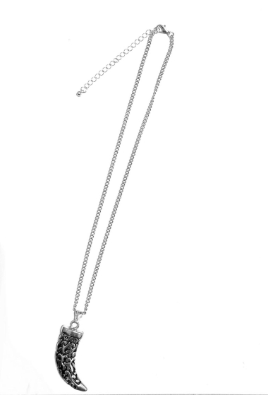 Großhändler Les Précieuses - Corna-Halskette aus Edelstahl und Emaille