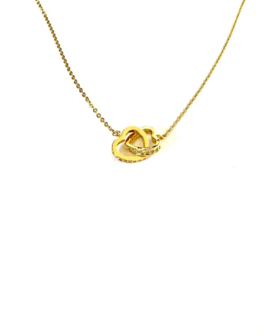 Großhändler Les Précieuses - Lia goldene Halskette aus Edelstahl