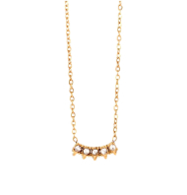Großhändler Les Précieuses - Nais goldene Halskette aus Edelstahl