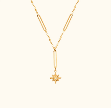 Wholesaler Les Précieuses - Sirius golden stainless steel necklace