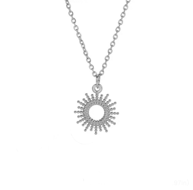Großhändler Les Précieuses - Sonnen-Halskette aus Edelstahl