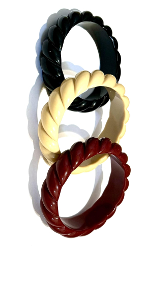Wholesaler Les Précieuses - Set of 3 Myo twisted resin bracelets