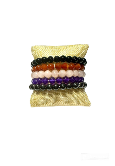 Wholesaler Les Précieuses - Set of 5 natural stone bracelets