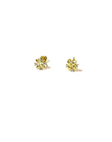 Wholesaler Les Précieuses - Pair of golden Atis earrings