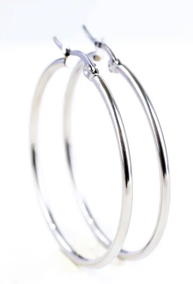 Wholesaler Les Précieuses - Pair of stainless steel Jay earrings
