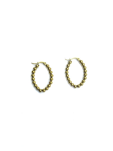 Wholesaler Les Précieuses - Pair of Maly golden stainless steel earrings