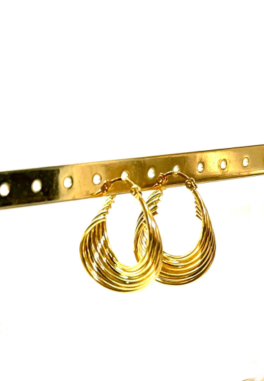 Wholesaler Les Précieuses - Pair of Mara stainless steel earrings
