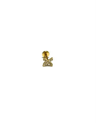 Großhändler Les Précieuses - Gold Lyra Piercing aus Titan G23 ASTM F136