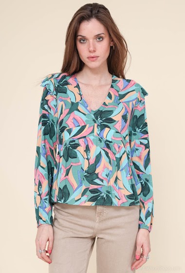 Großhändler Indie + Moi - ADRIANA Flower-print blouse