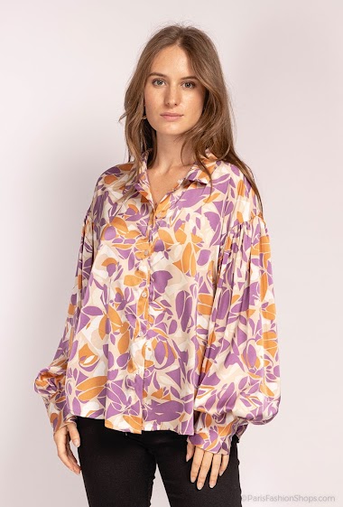 Wholesaler Indie + Moi - CALIA Flower print satin shirt