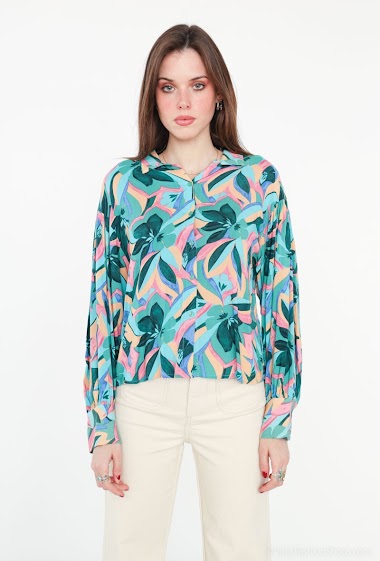 Wholesaler Indie + Moi - CALIA Flower print satin shirt