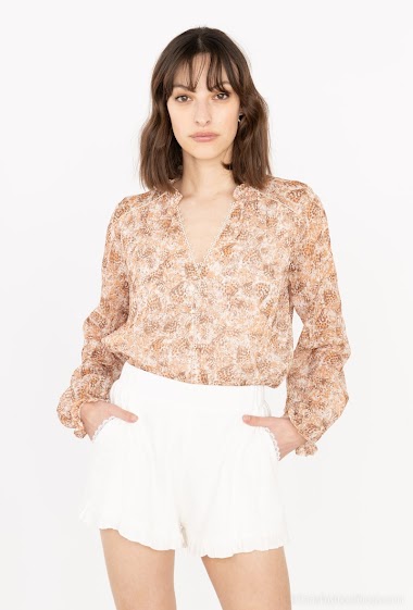 Wholesaler Indie + Moi - RAOUL Shiny animal print blouse