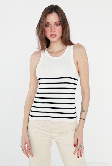 Wholesaler Indie + Moi - LUCETTE Striped knit tank top