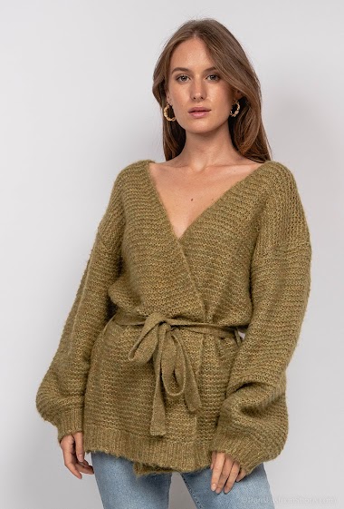 Wholesaler Indie + Moi - PATIENCE wrap-over knit cardigan