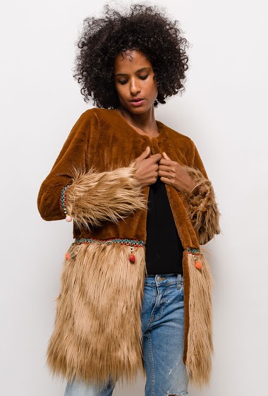 Wholesaler Indie + Moi - MORGAN Faux-Fur coat