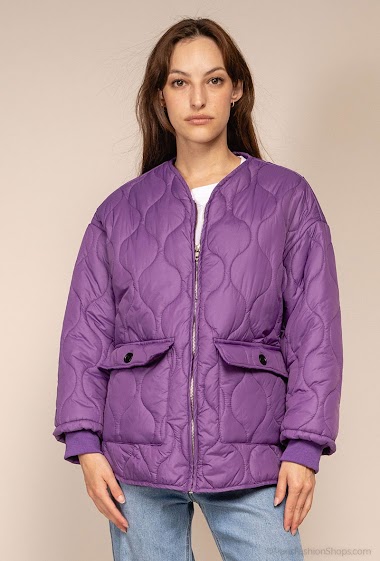 LANDRY Quilted coat with topstiches