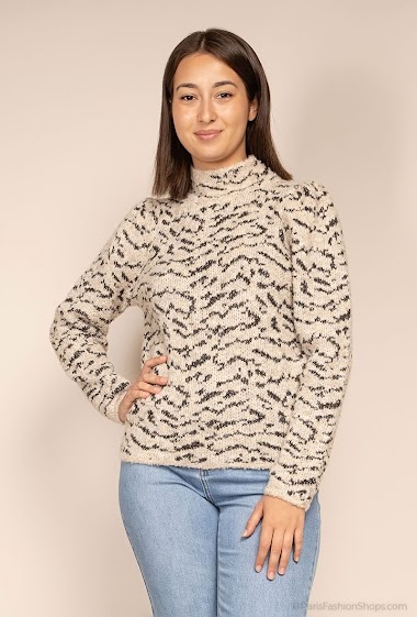 Großhändler Indie + Moi - TEDDY Fluffy knit sweater with high neck